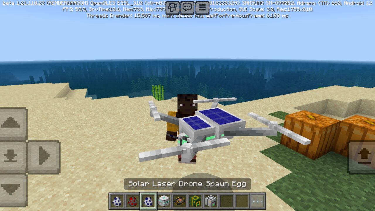 Laser Drone from Craft Punk Mod for Minecraft PE