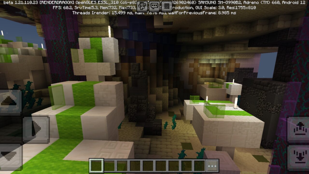 Location from Alien Parkour Map for Minecraft PE