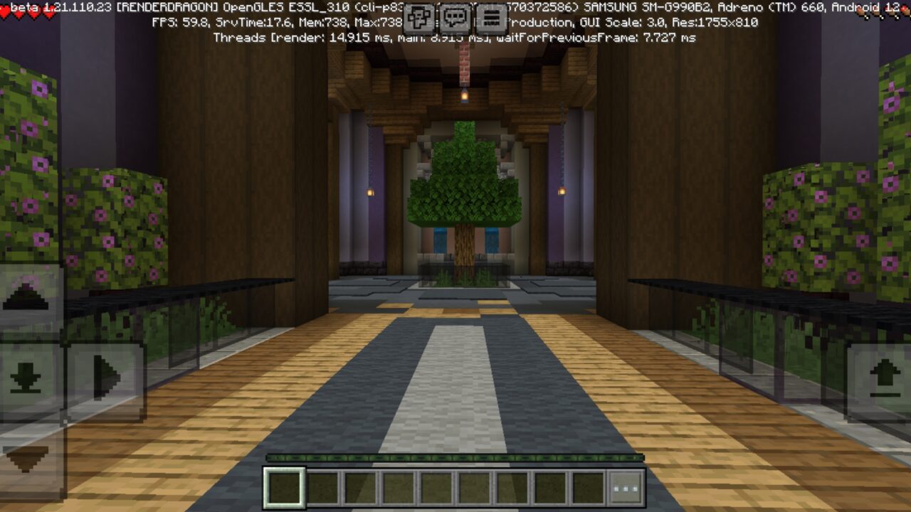 Location from Hidden Underground Base Map for Minecraft PE