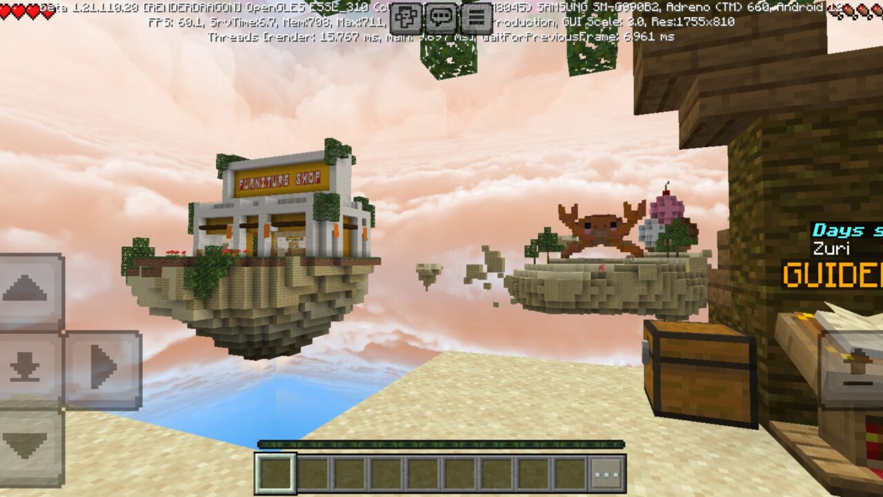 Location from Summer Skyblock Map for Minecraft PE