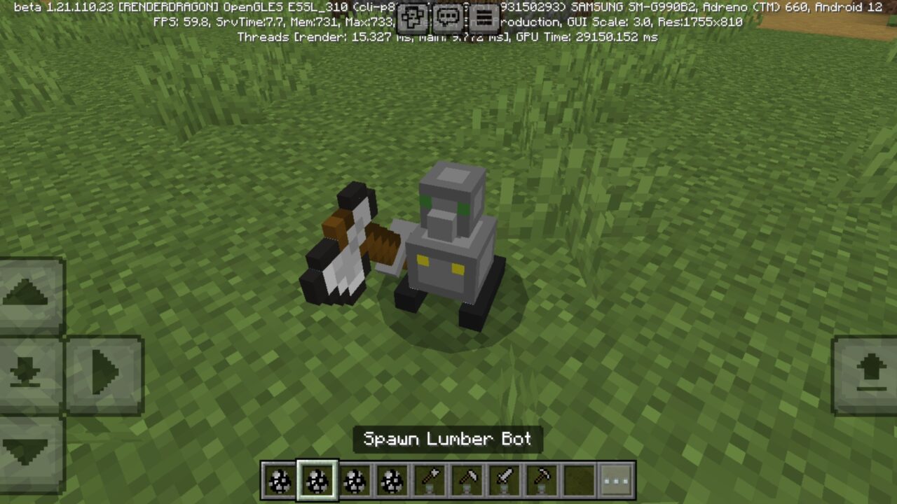 Lumber from Auto Companions Mod for Minecraft PE