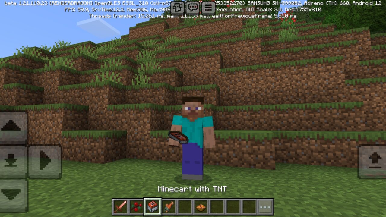 Minecart from Blurry Java PvP Mod for Minecraft PE