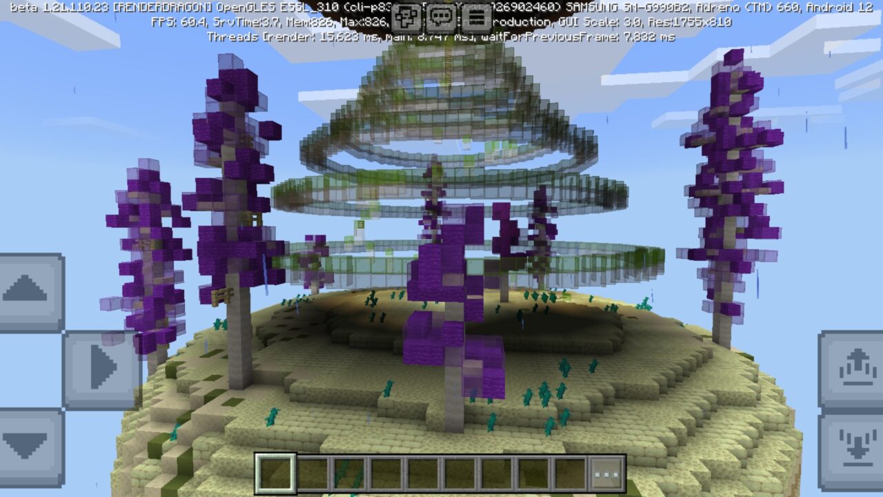 Nature from Alien Parkour Map for Minecraft PE