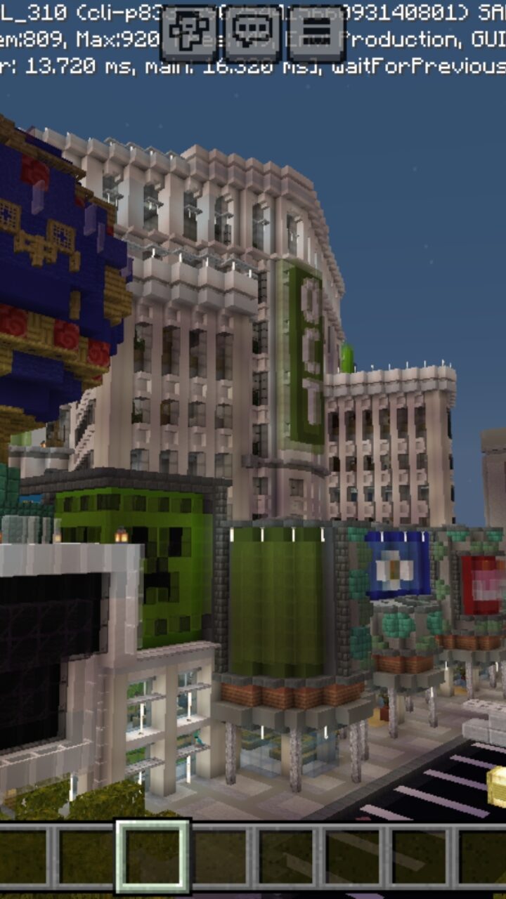 Night from Cityscapes Las Vegas Map for Minecraft PE
