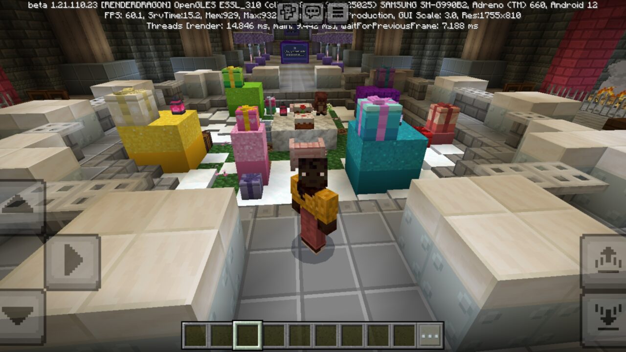 Options from Gift Town Map for Minecraft PE