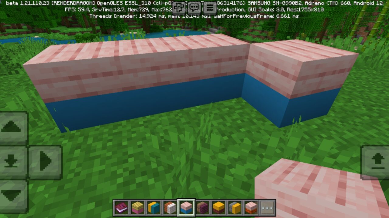 Pink Blue from Split Blocks Mod for Minecraft PE