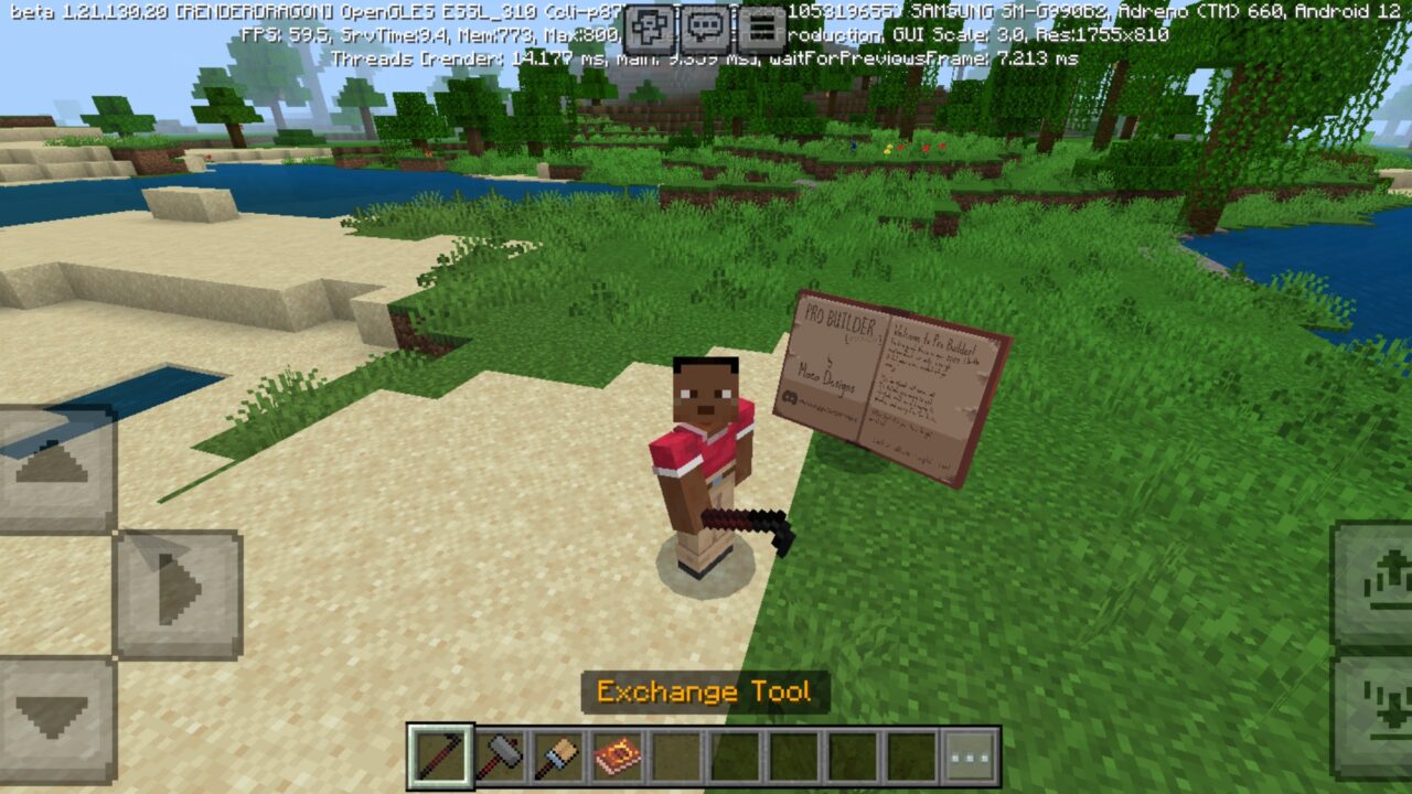 Pro Builder from World Builder Mod for Minecraft PE