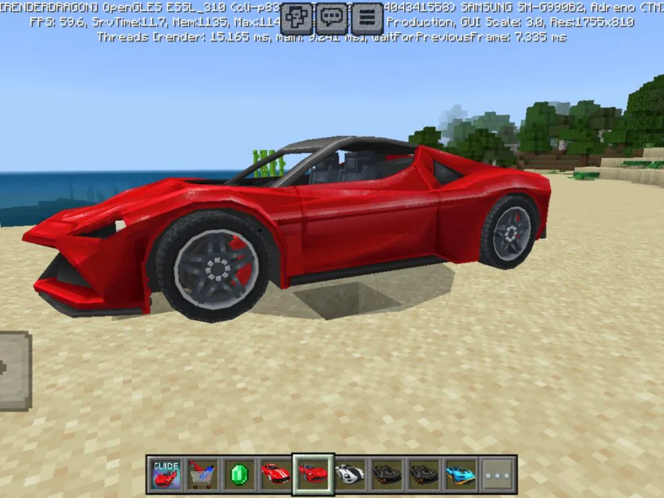 Realism Cars Mod for Minecraft PE