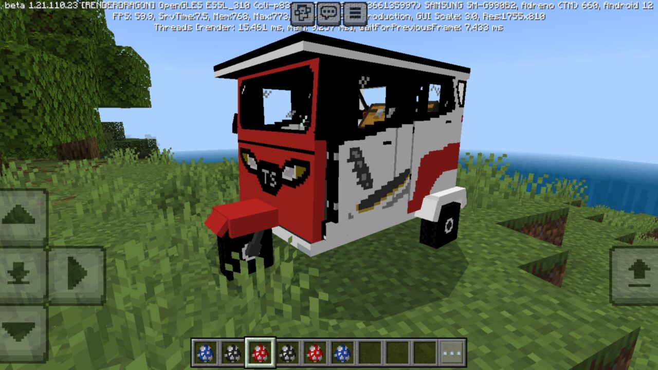 Ride from Mototaxi Mod for Minecraft PE