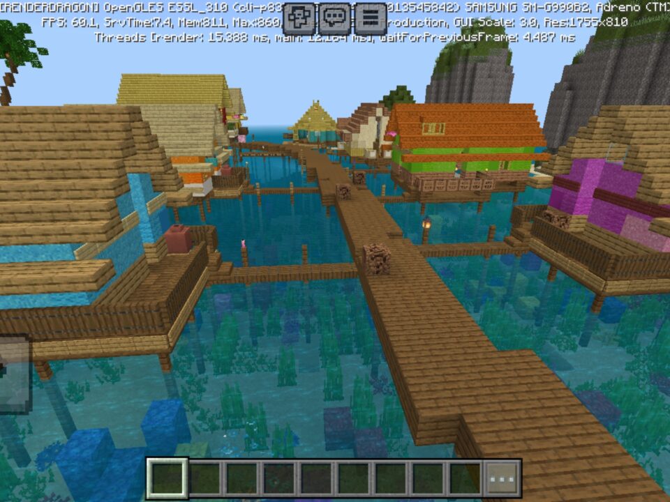 Rising Lava Survival Map for Minecraft PE