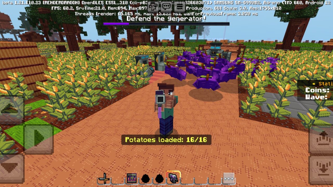 Shoot from Fruit Slasher Map for Minecraft PE