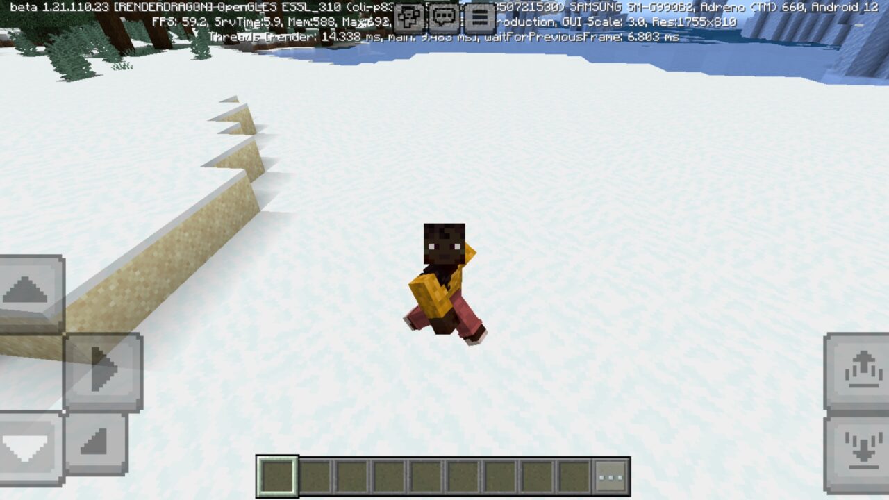 Snow from Footsteps Texture Pack for Minecraft PE