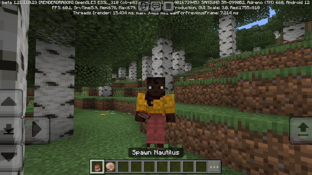Spawn from Nautilus Mod for Minecraft PE