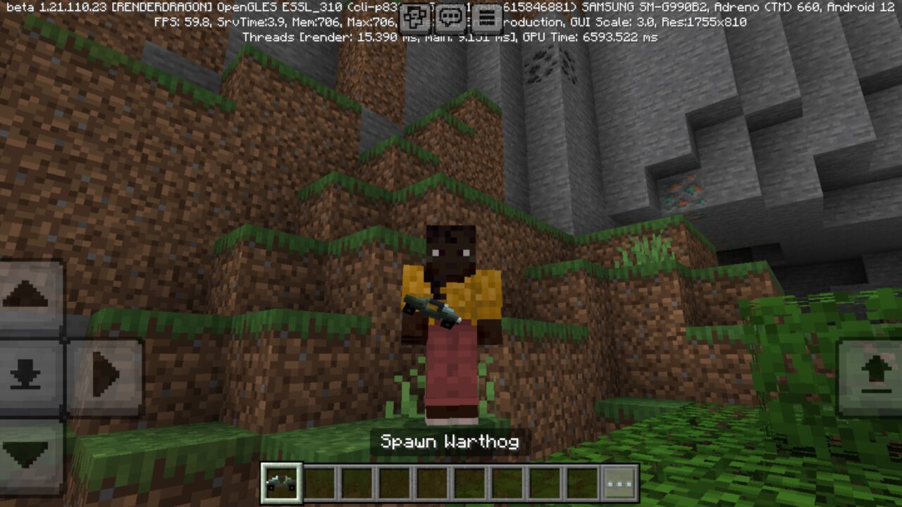 Spawn from Ultimate Warthog Mod for Minecraft PE