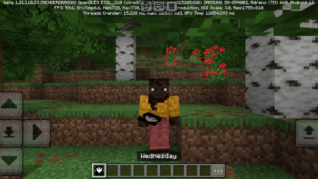 Spawn from Wednesday Mod for Minecraft PE