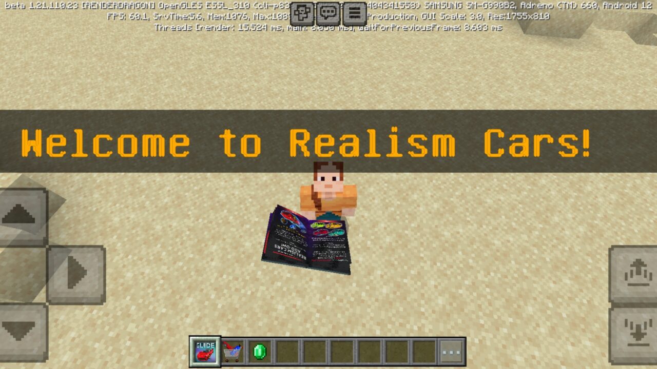 Start from Realism Cars Mod for Minecraft PE