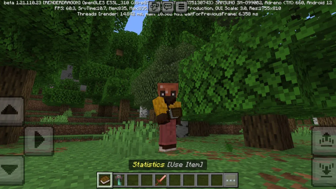 Statistics Mod for Minecraft PE