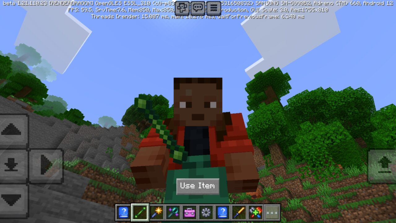 Stick from World Builder Mod for Minecraft PE