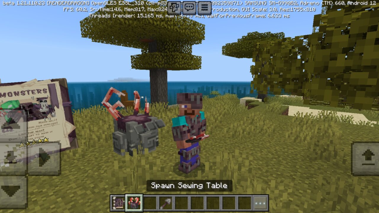 Stitched Monsters Mod for Minecraft PE