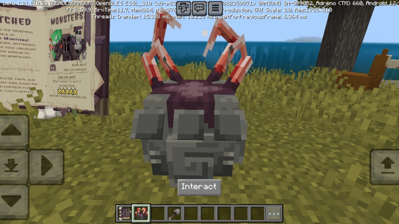 Table from Stitched Monsters Mod for Minecraft PE