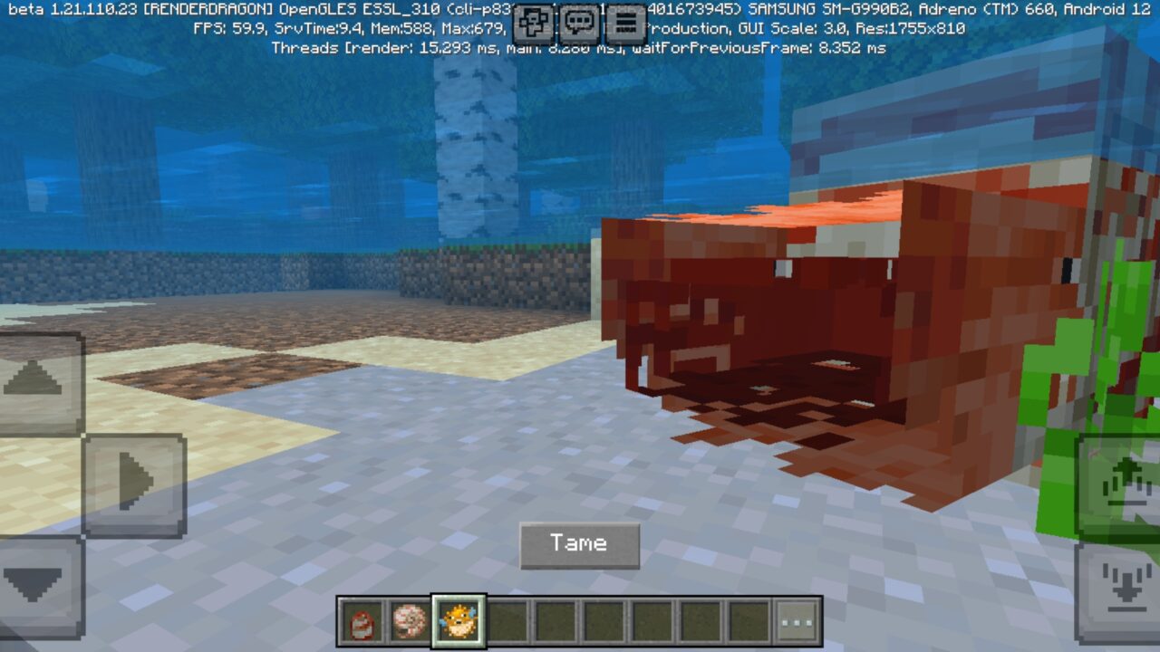 Tame from Nautilus Mod for Minecraft PE