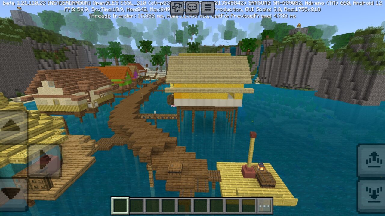 Territory from Rising Lava Survival Map for Minecraft PE