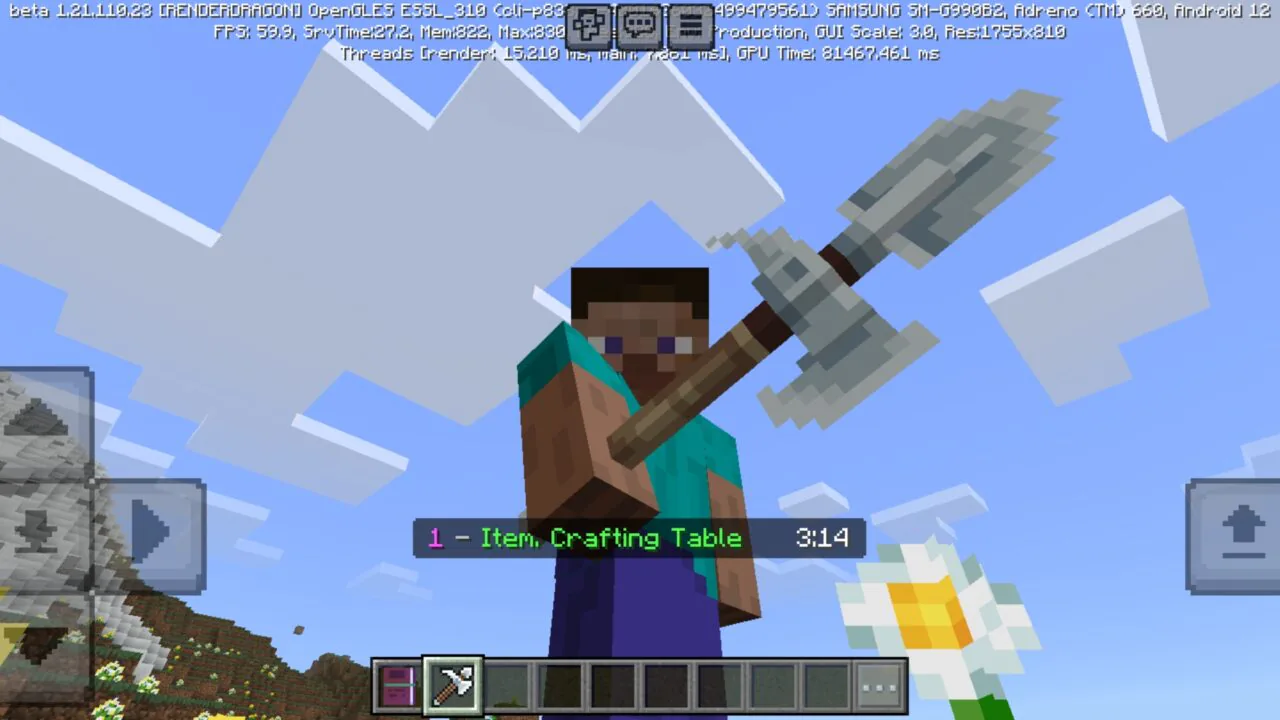 Tool from Force Items Challenge Mod for Minecraft PE