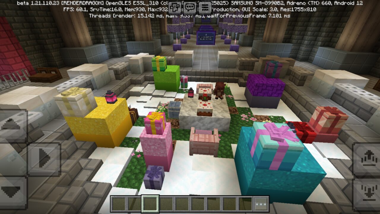Top View from Gift Town Map for Minecraft PE