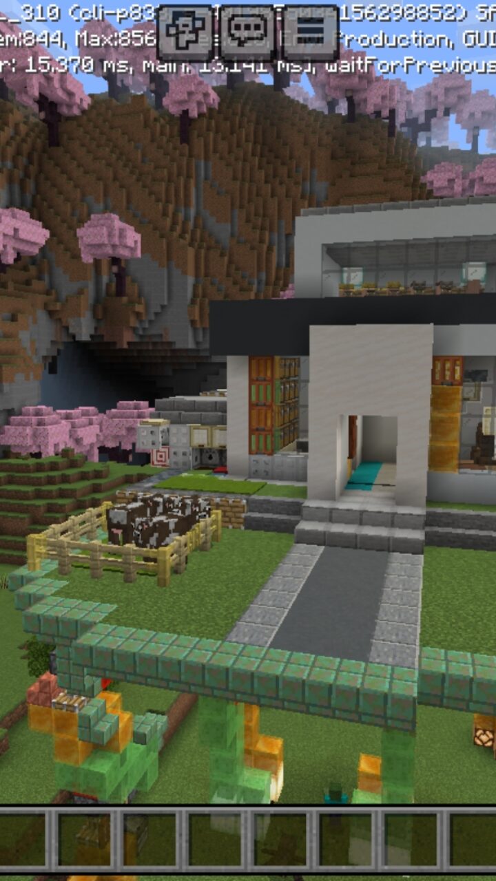 Top View from Walking House Map for Minecraft PE