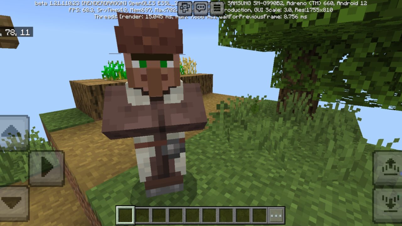 Villager from One Chunk Map for Minecraft PE