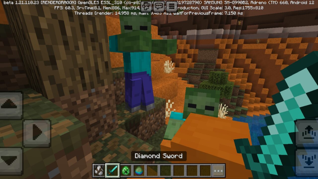 Zombies from Knockback Mod for Minecraft PE