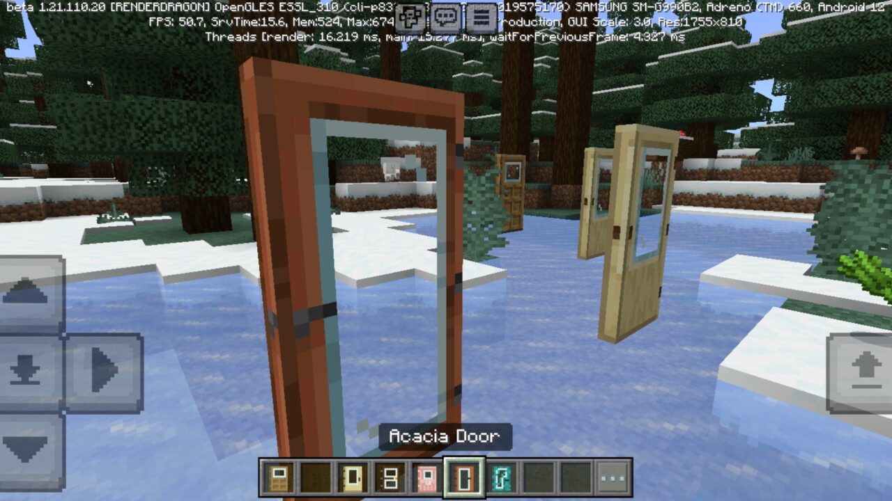 Acacia from Glass Doors Mod for Minecraft PE