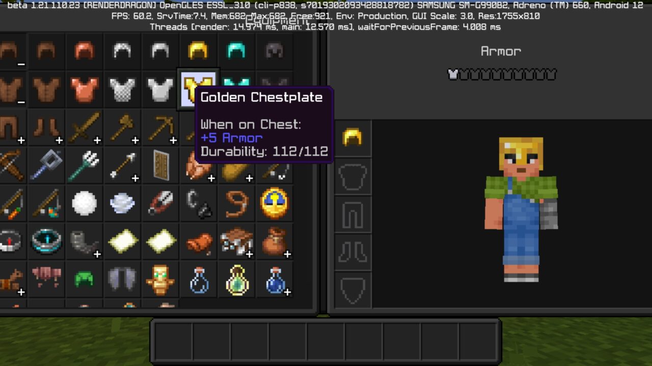 Armor from Helium Texture Pack for Minecraft PE