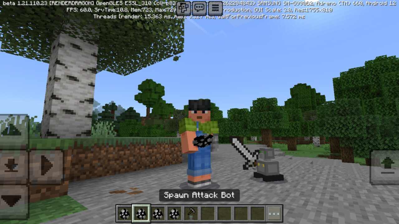 Attack Bot from Robot Assistant Mod for Minecraft PE