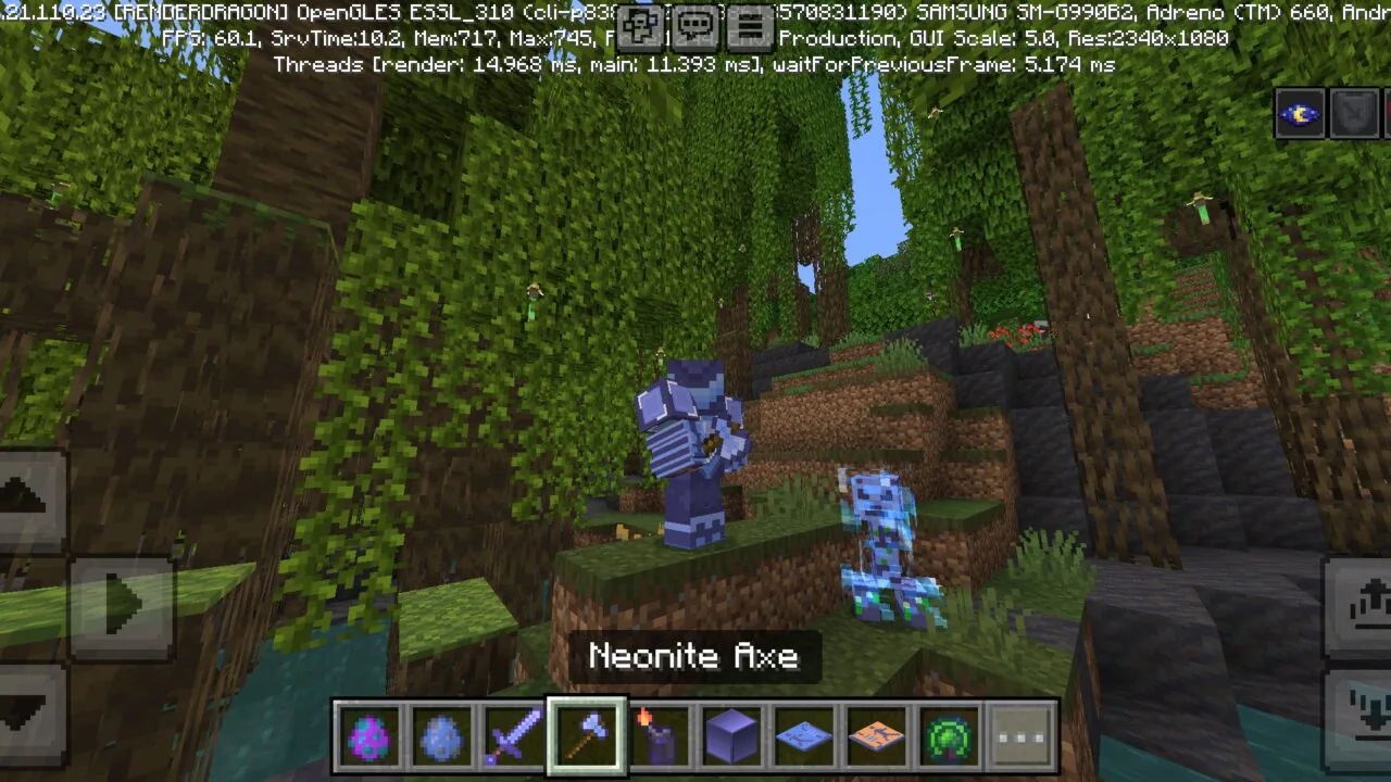 Axe from Stellar Forge Mod for Minecraft PE