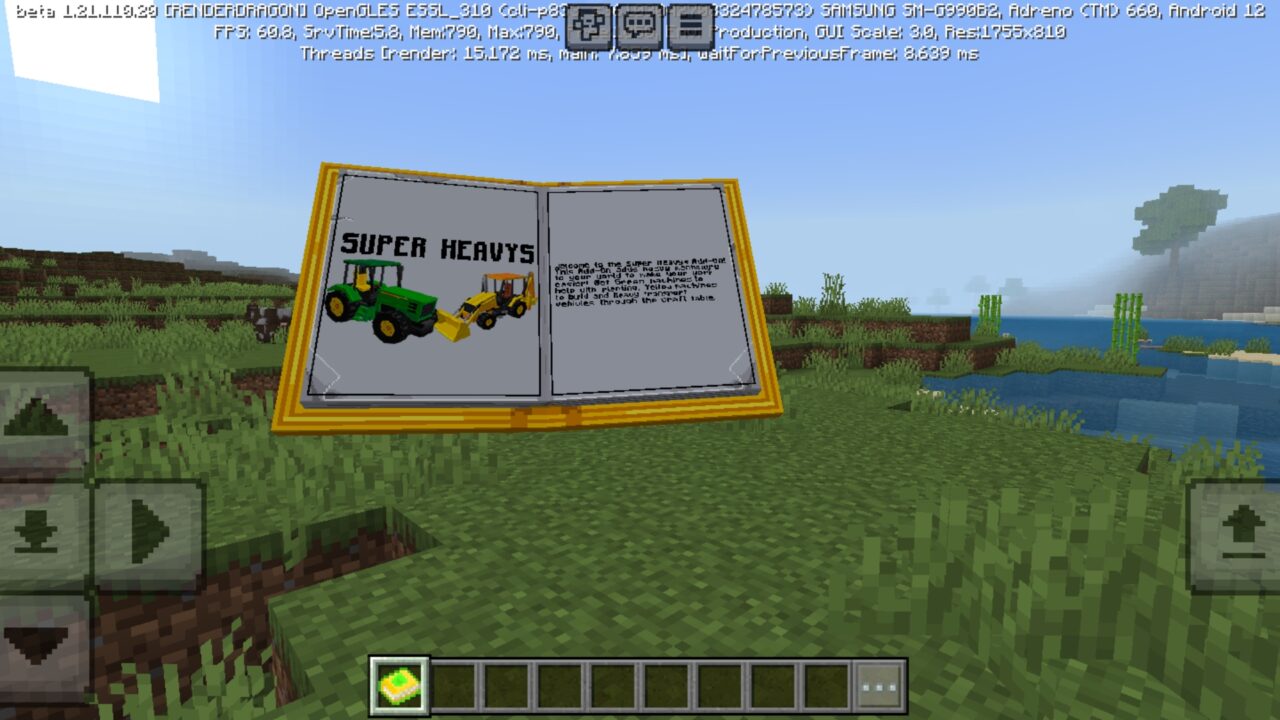 Book from Super Heavys Mod for Minecraft PE