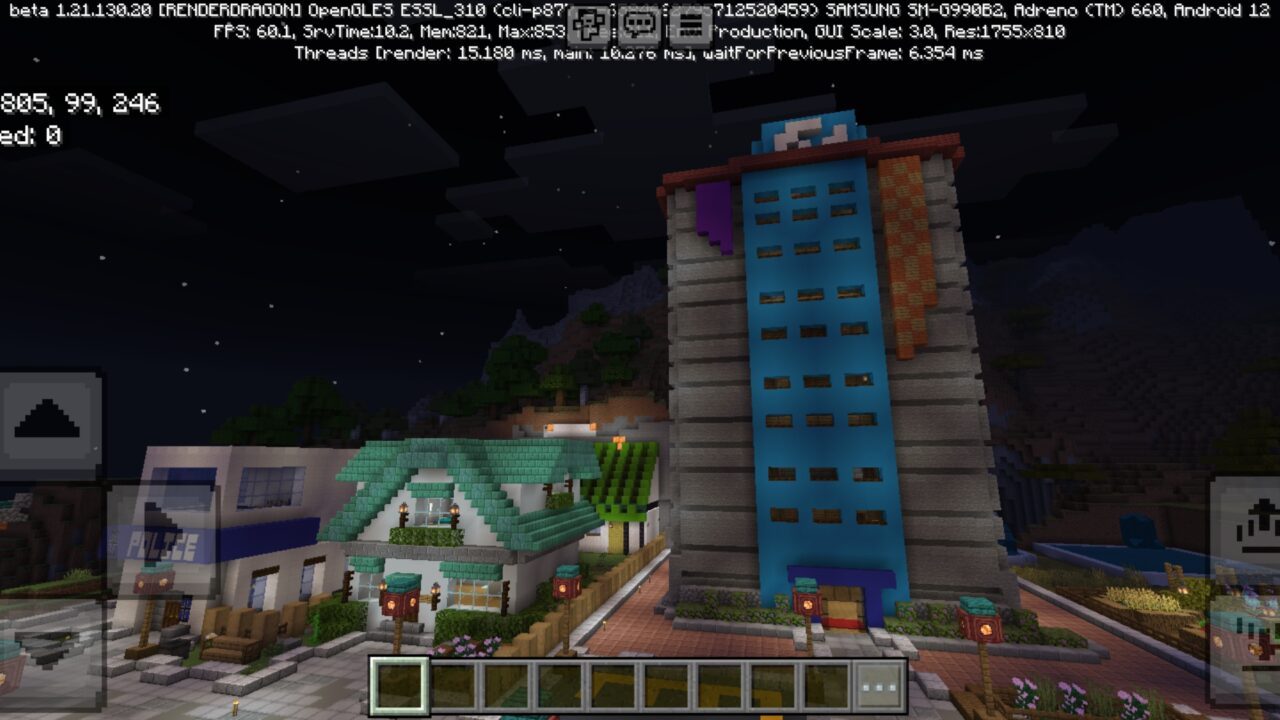 Building from Pokemon Style Town Map for Minecraft PE