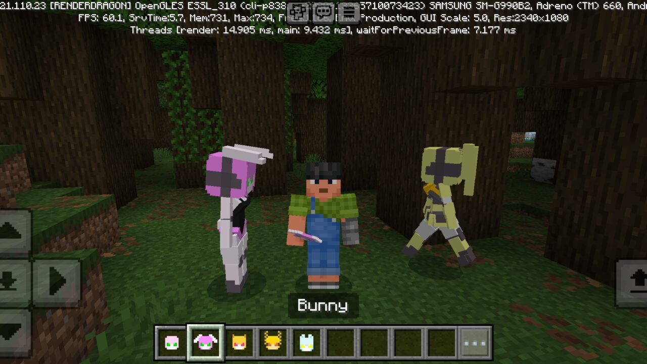 Bunny from Robot Assistant Mod for Minecraft PE