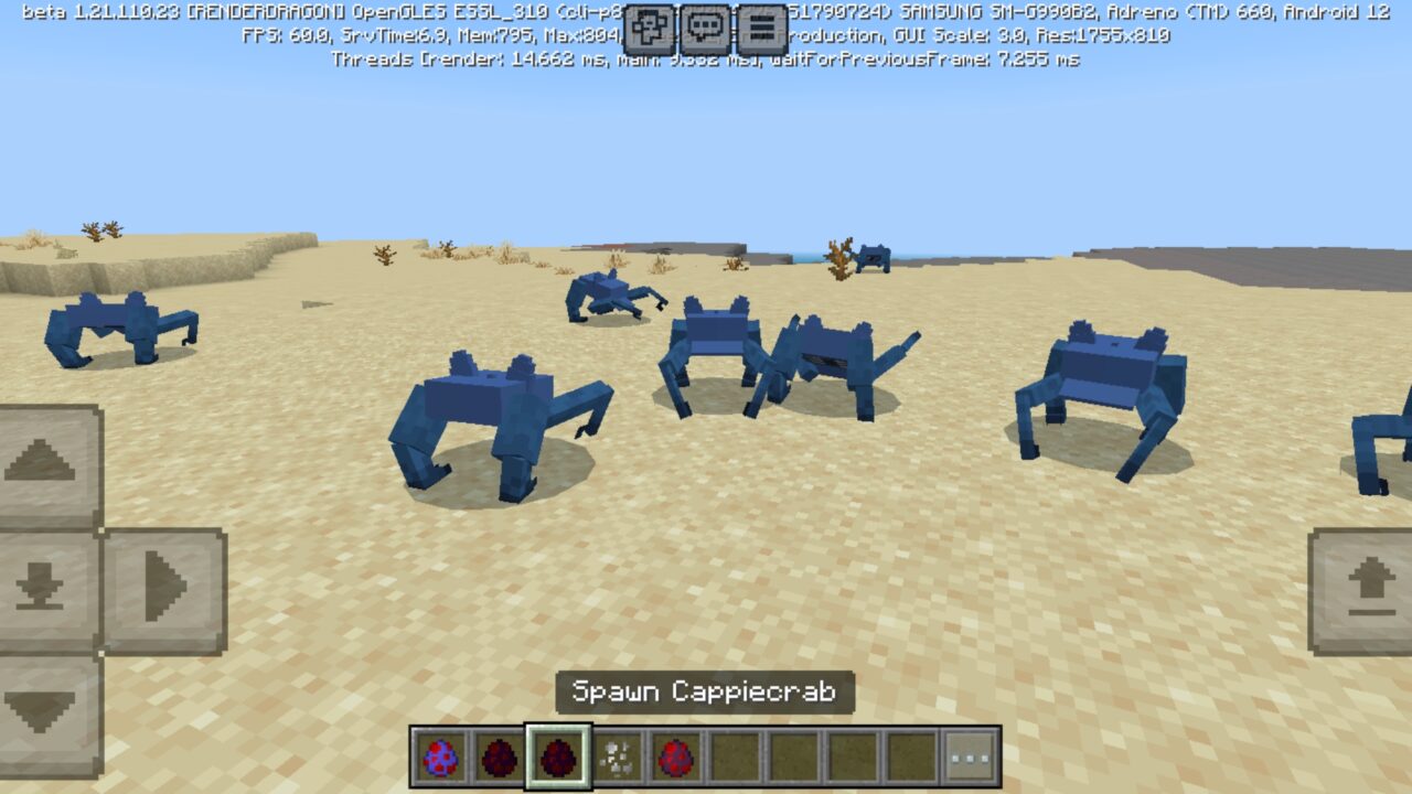 Cappiecrab from Cappie Dweller Mod for Minecraft PE