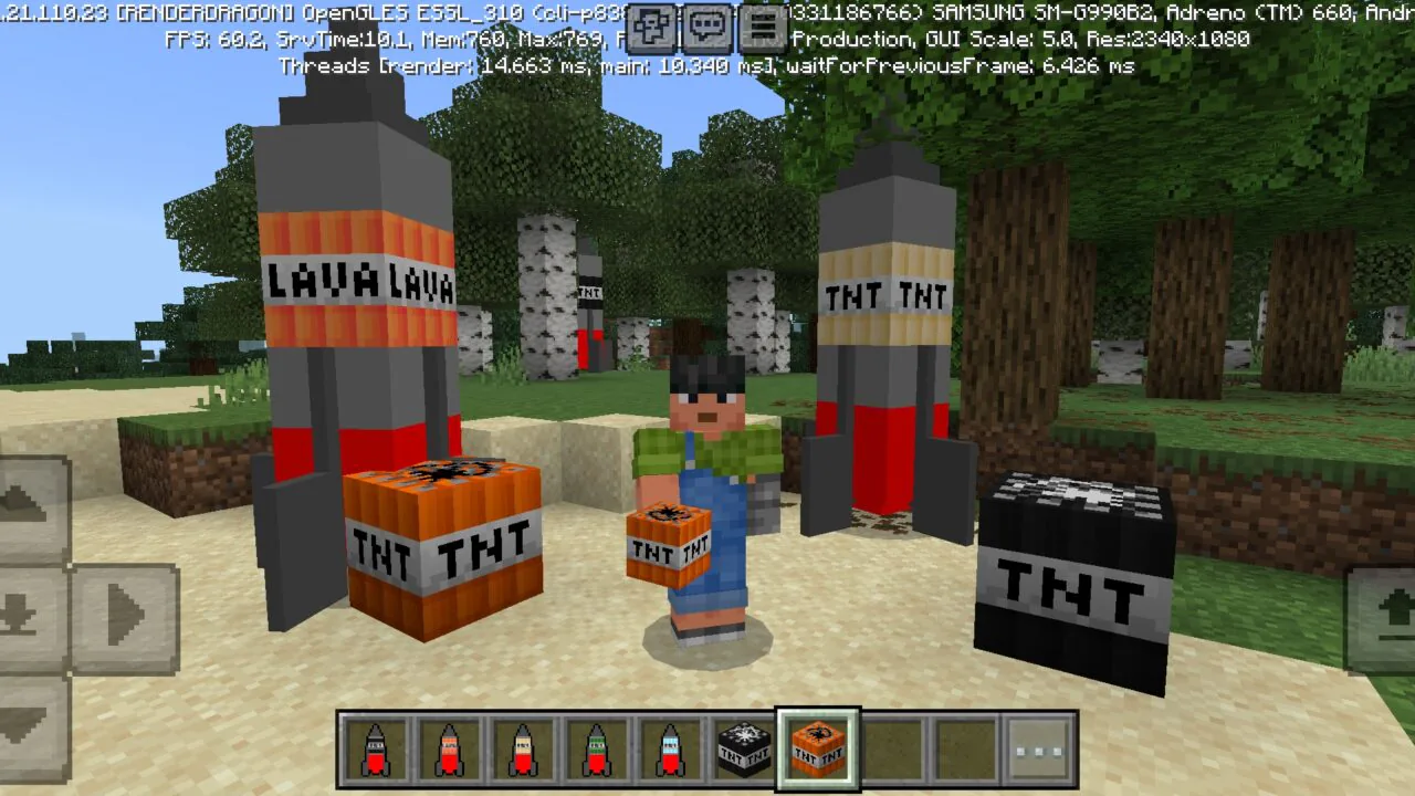 Combat Missiles Mod for Minecraft PE