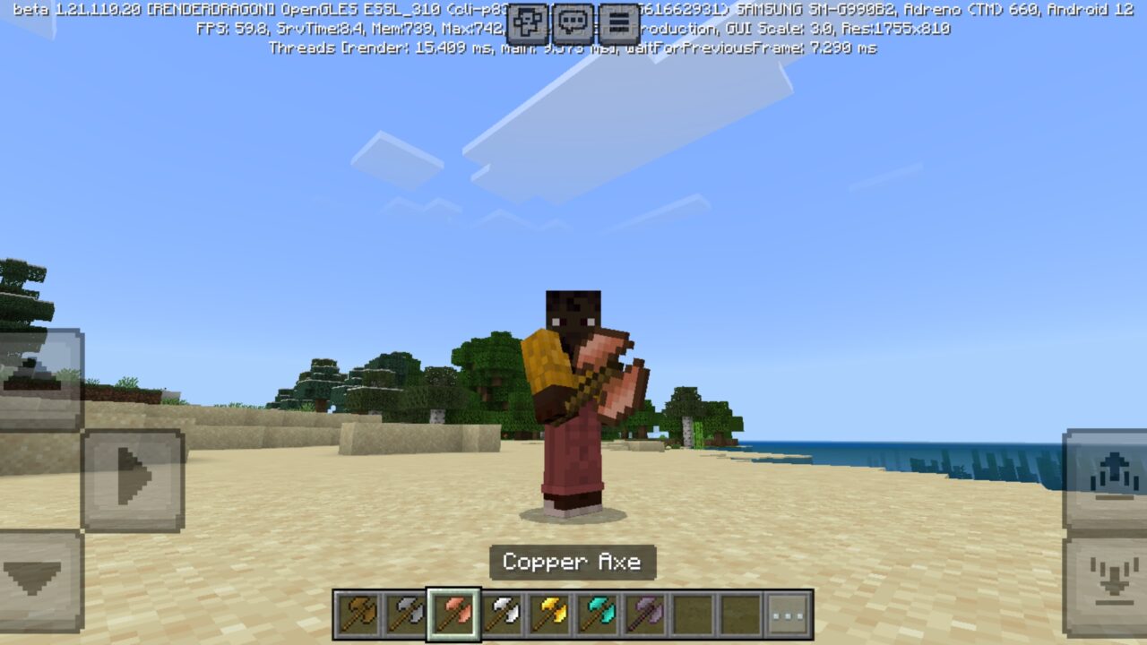 Copper from Double Axes Mod for Minecraft PE