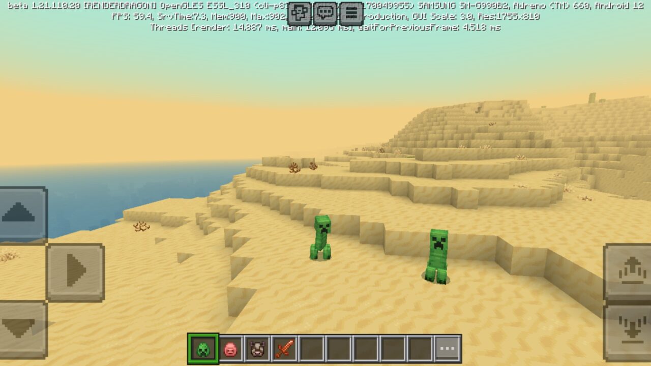 Creepers from Actions and Stuff Mod for Minecraft PE