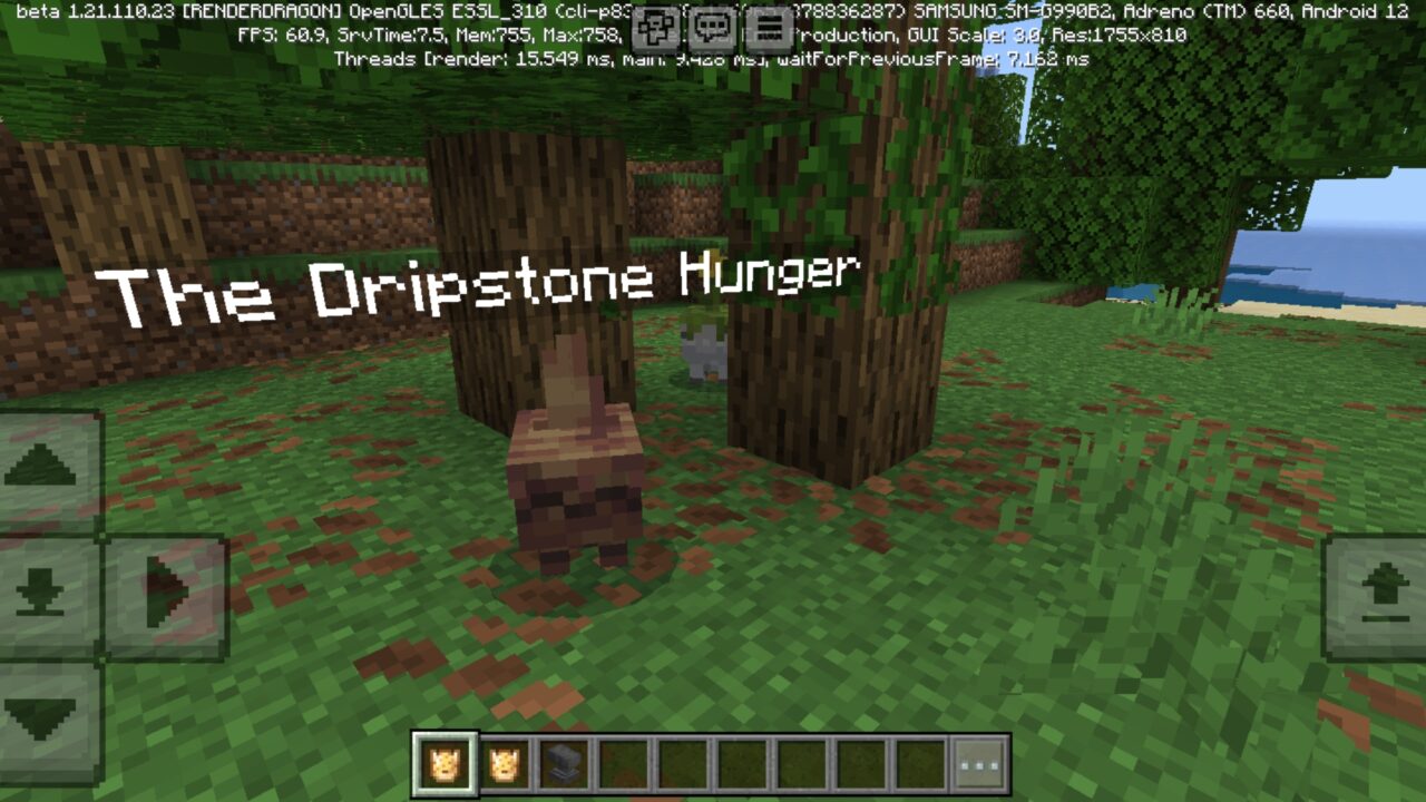 Dripstone from The Great Hunger Texture Pack for Minecraft PE
