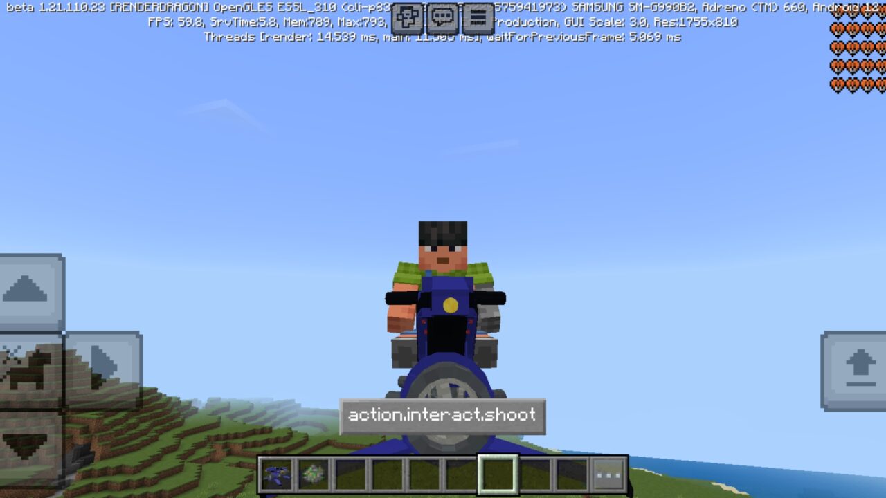 Fly from Oppressor Mod for Minecraft PE
