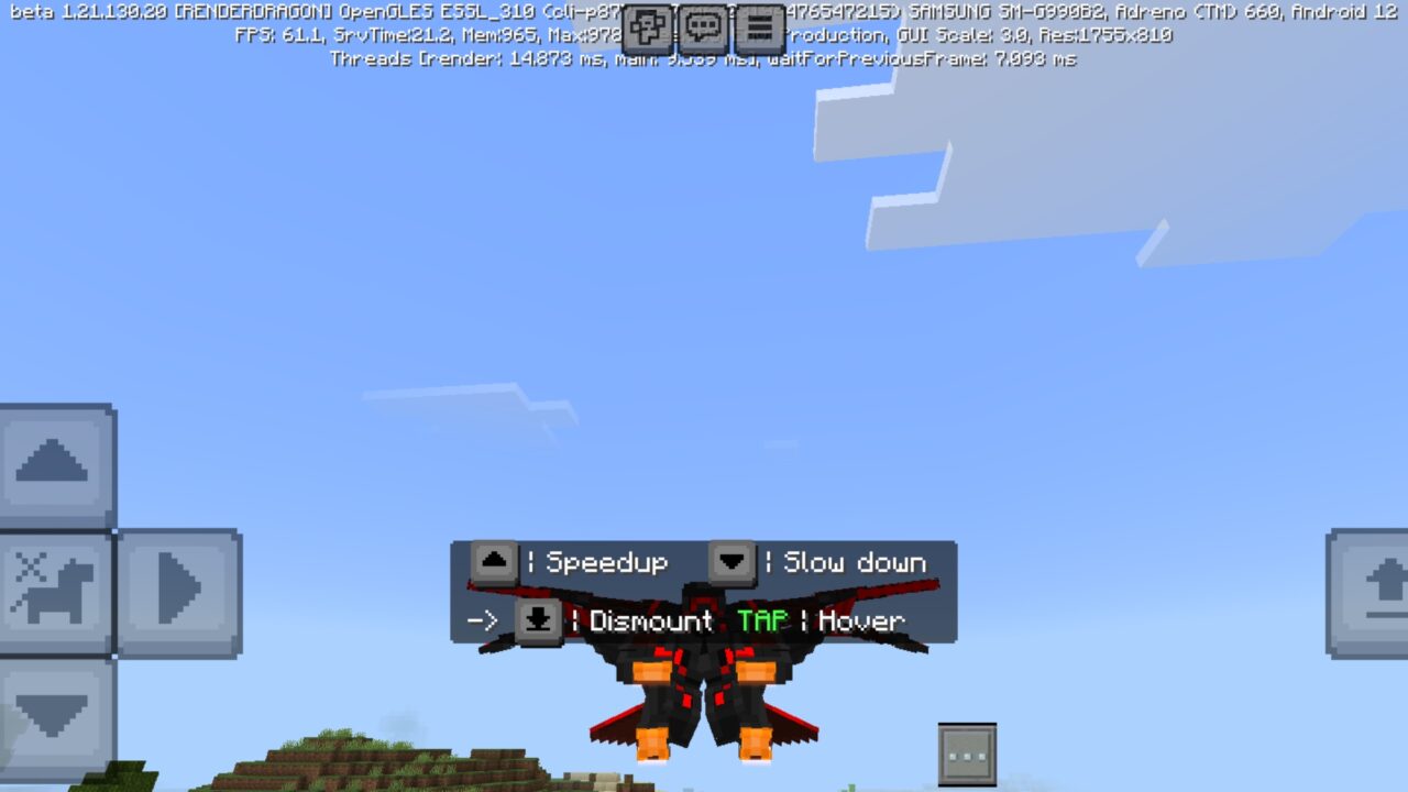 Fly from Tron Mod for Minecraft PE