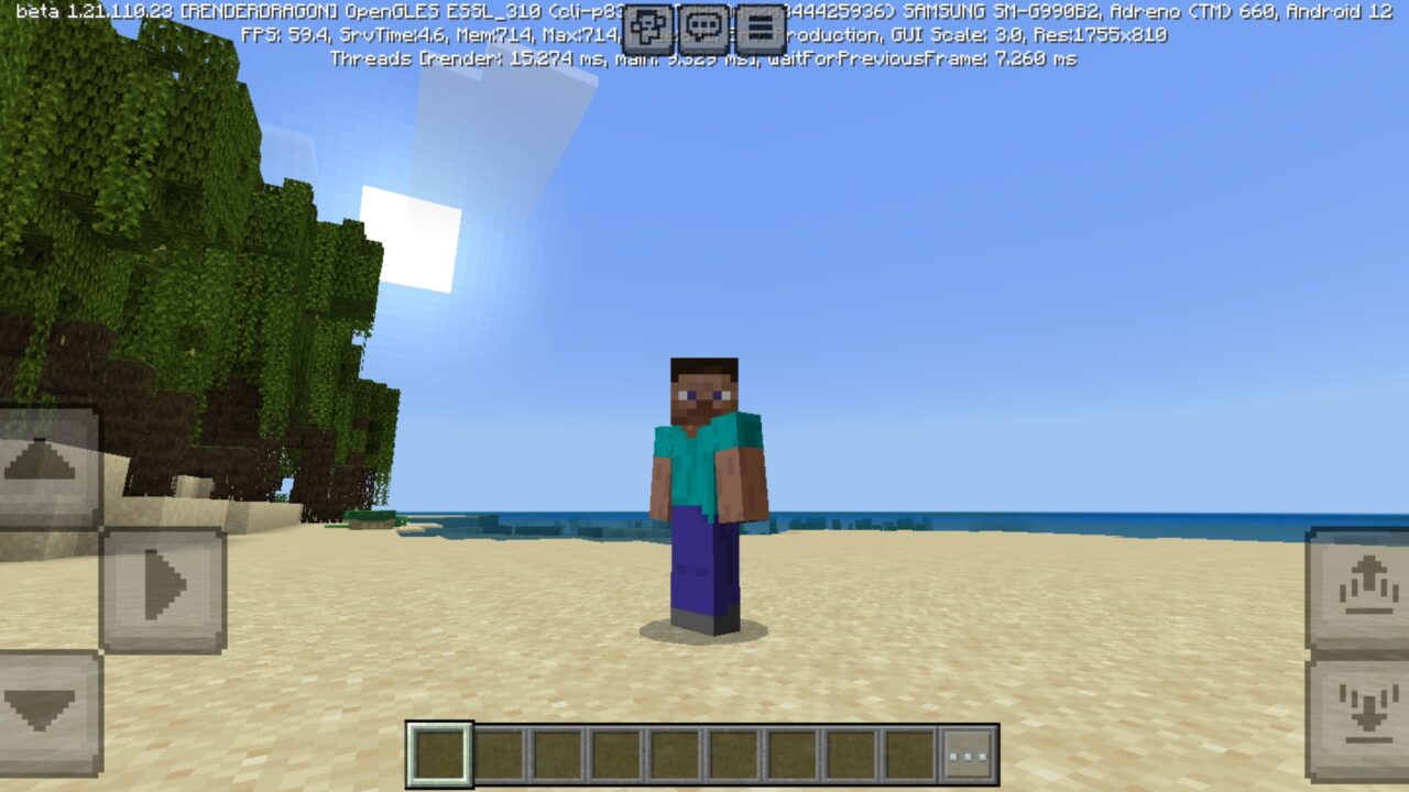 FPS from Performance Mods for Minecraft PE