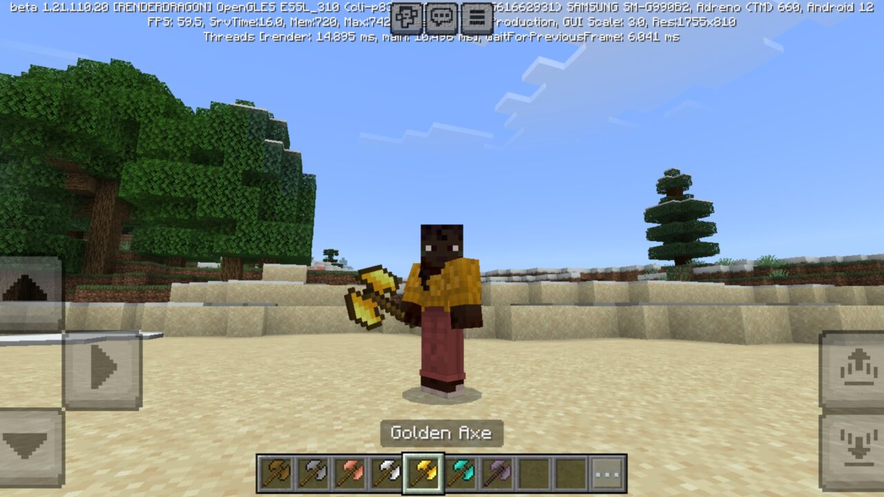 Golden from Double Axes Mod for Minecraft PE