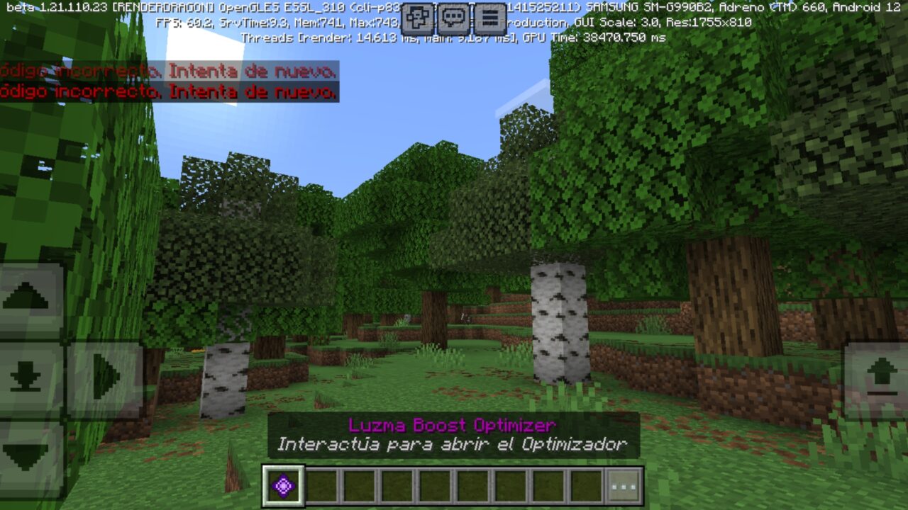 Info from Luzma Boost Mod for Minecraft PE