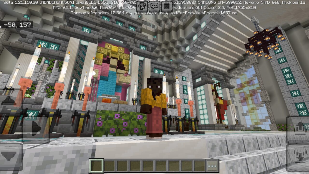 Inside from Cathedral Map for Minecraft PE