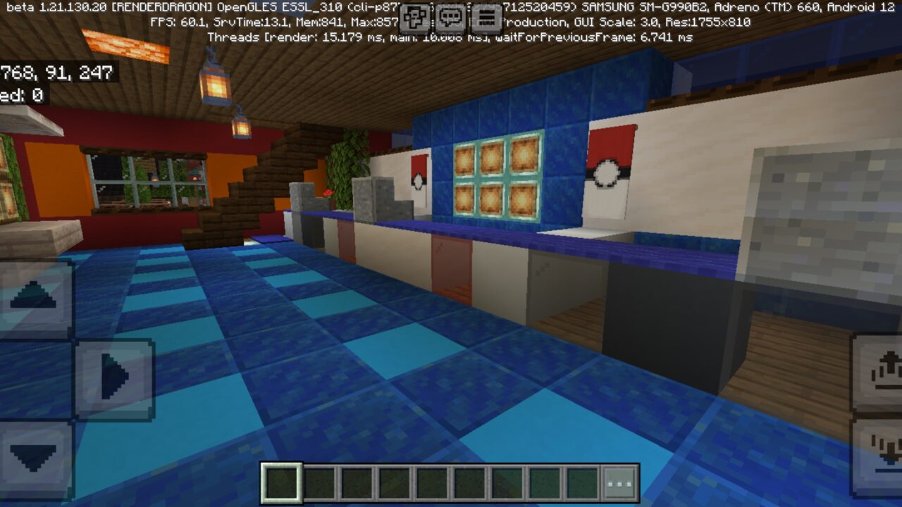 Inside from Pokemon Style Town Map for Minecraft PE